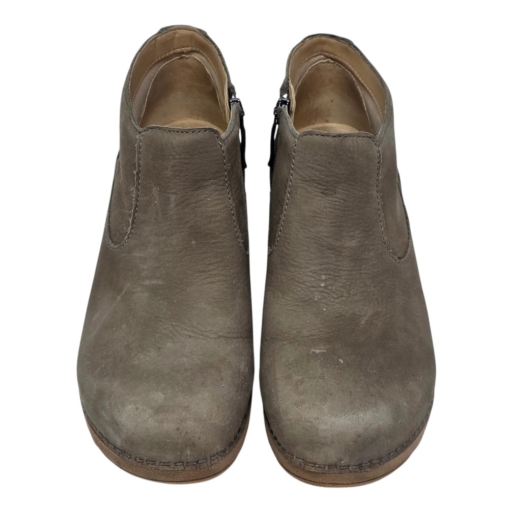 Dansko Charlene Women Ankle Boot Taupe Leather Wedge Zip 39 EU 8.5 US $175 - Picture 4 of 12